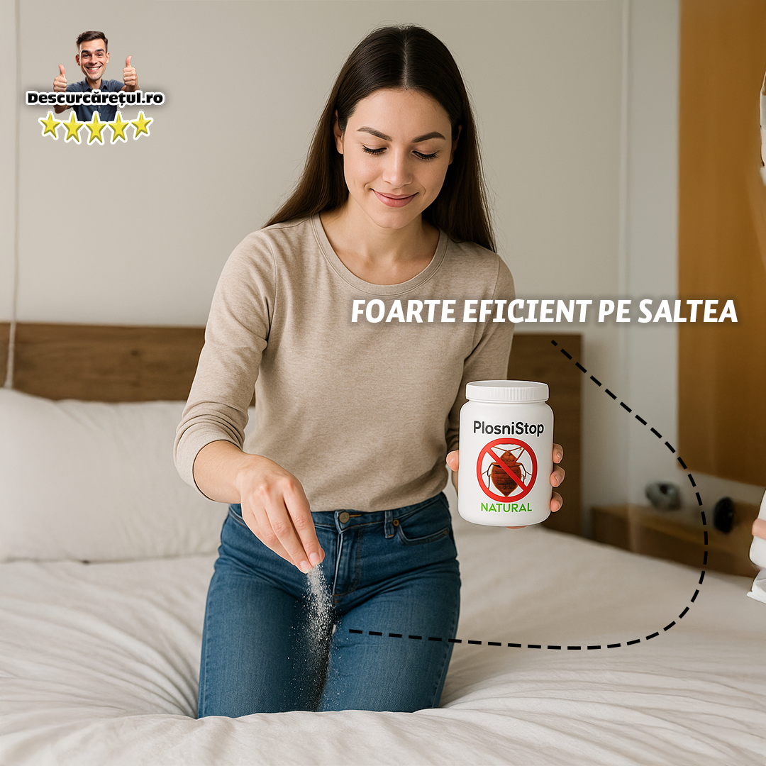 PlosniStop 100 g – pudra anti plosnițe descurcaretul