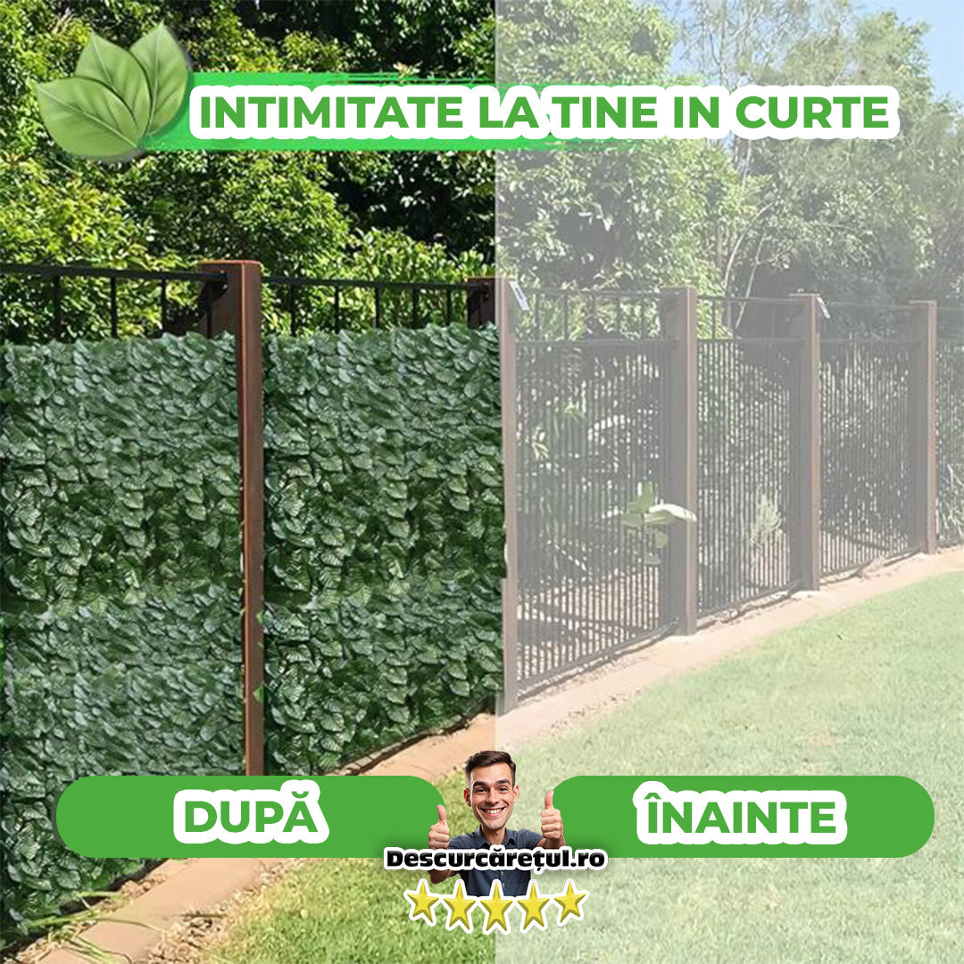 Gard Artificial Verde Decorativ 3 metri x  1 metru