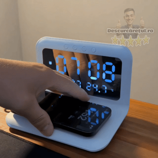 Stație de Încărcare Wireless Multifuncțională cu încărcare rapidă ⚡️